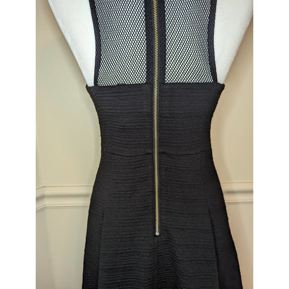 Plenty by Tracy Reese Black Mesh Insert Fit And Flare Skater Dress Size 0 - Picture 11 of 13